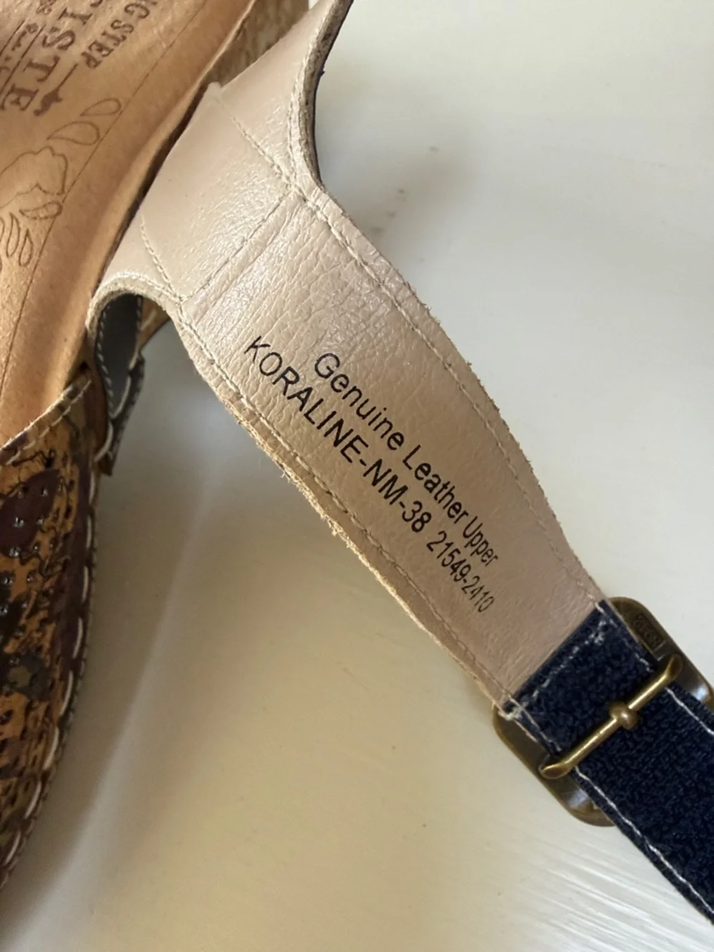 L'Artiste by Spring Step Koraline Perforated Sandals Womens Size 38 US 7.5 - 8 - Picture 11 of 16